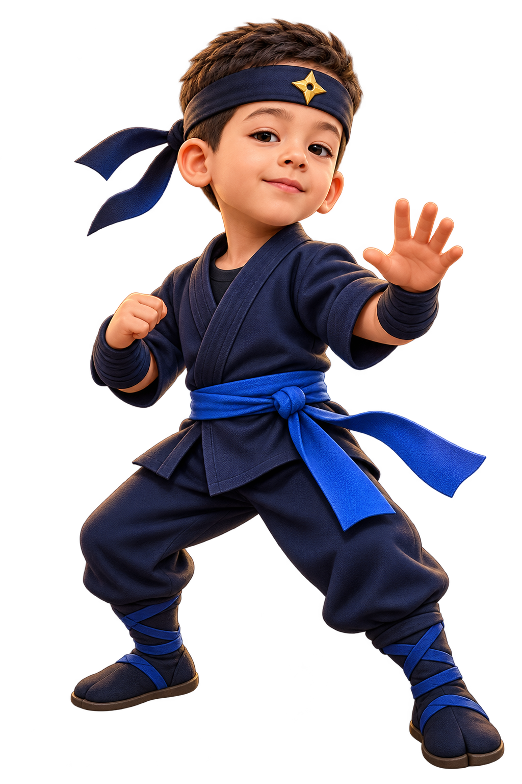 Vladi vestido de ninja
